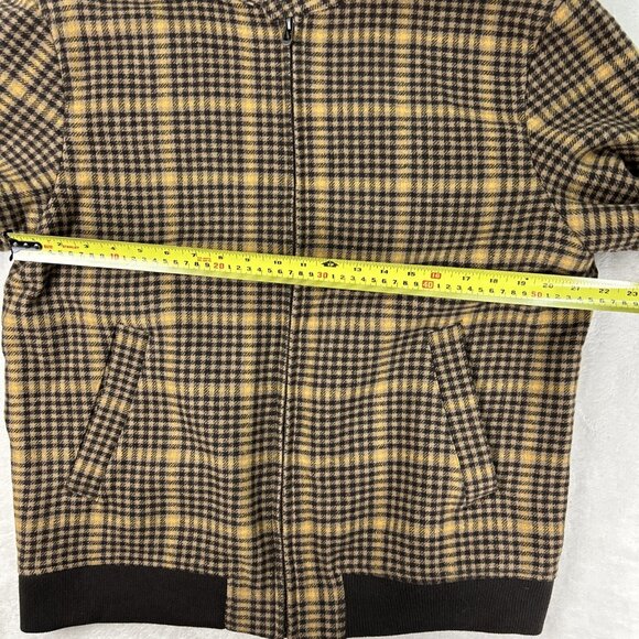 Men’s XL le 31 Simon’s Recycled Fibres Wool-like Jacket Full Zip Plaid Brown - Picture 5 of 10